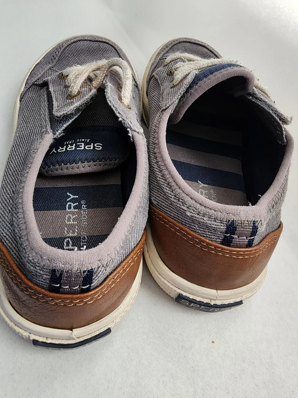 Sperry Shoes Boys Sz 12m Casual Canvas Sneakers - Gray